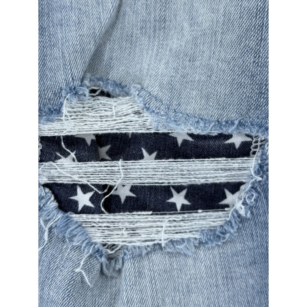 Morrison Bootcut Jeans Womens 29 Blue Rock-Star Stargazer Distressed Light Wash - Picture 7 of 14